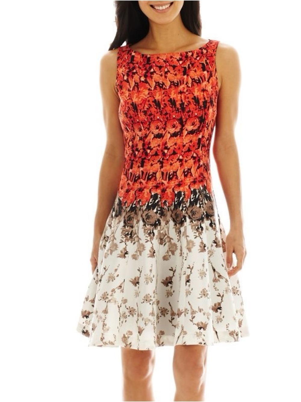 Gabby Skye Sleeveless Floral Fit and Flare Dress 14